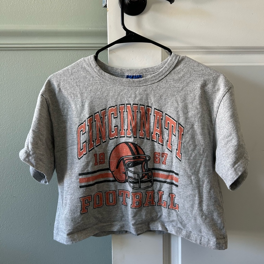 Vintage Gray Cincinnati Football  T-Shirt
